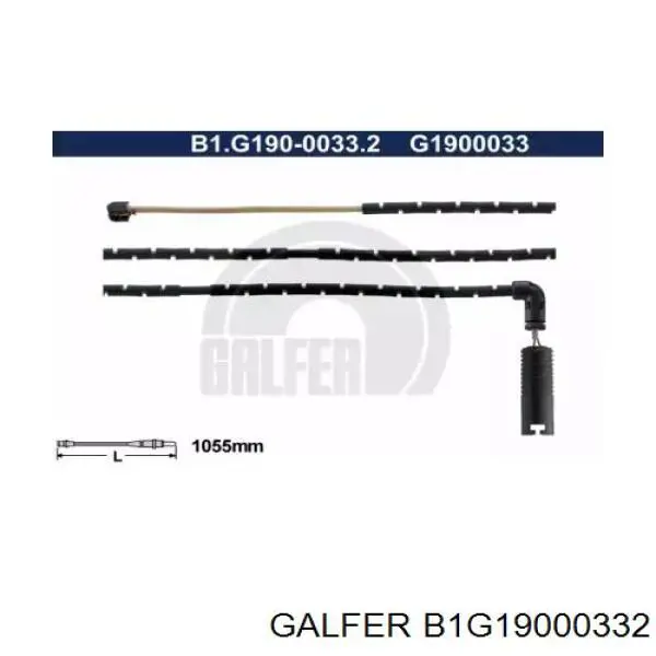 B1G19000332 Galfer датчик износа тормозных колодок задний