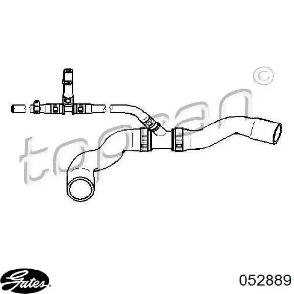 Патрубок радиатора 052889 Gates