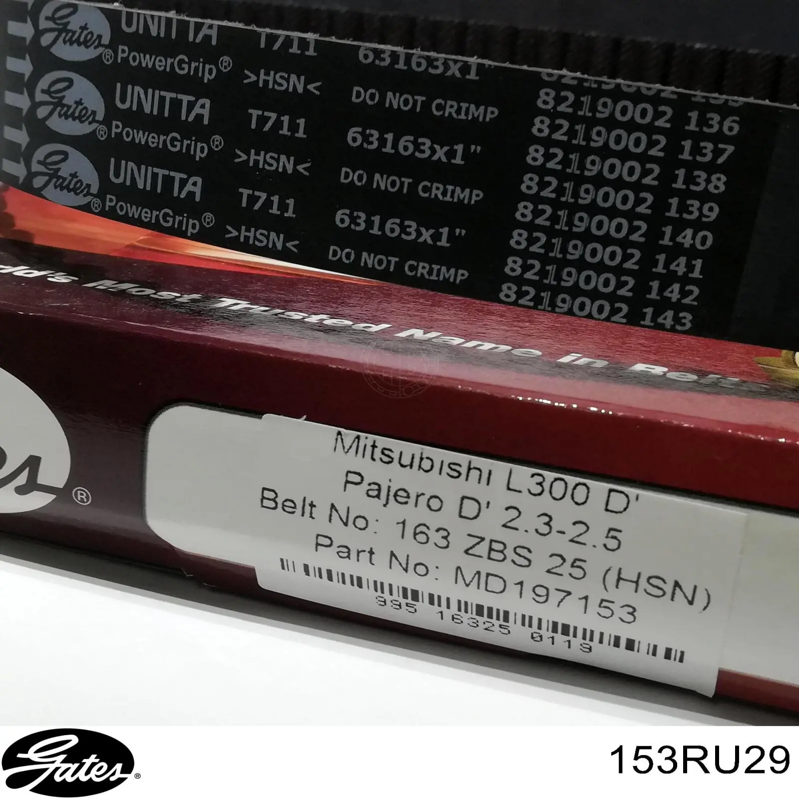 Зубчатый ремень Gates T167RB цена, от 25.57 USD