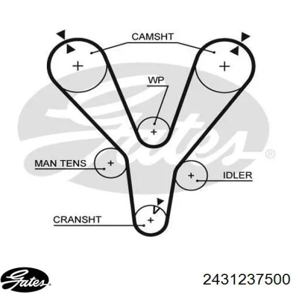 Ремень ГРМ 2431237500 Gates