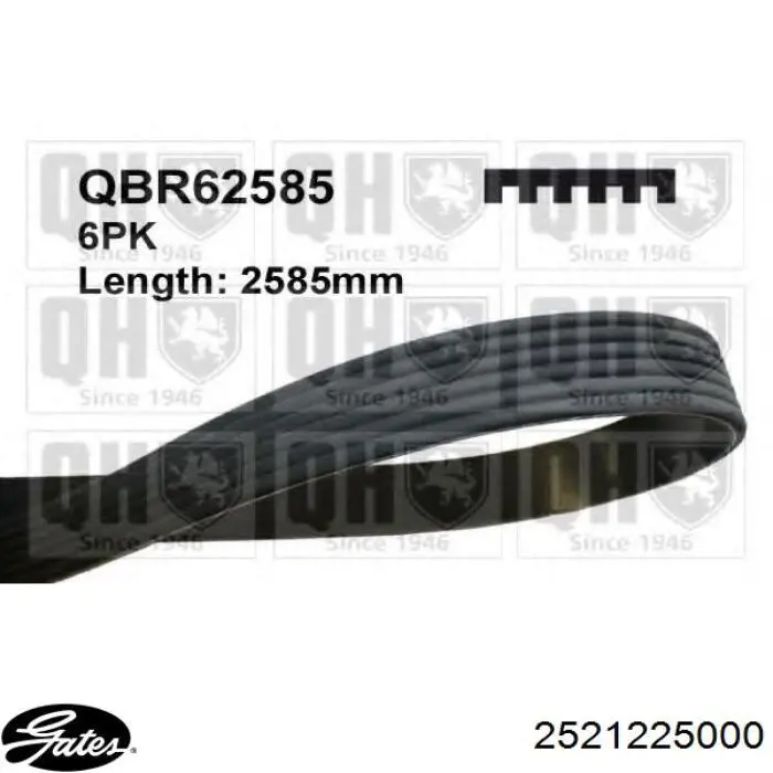 Клиновый ремень Gates 2521225000 цена, от 20.45 USD