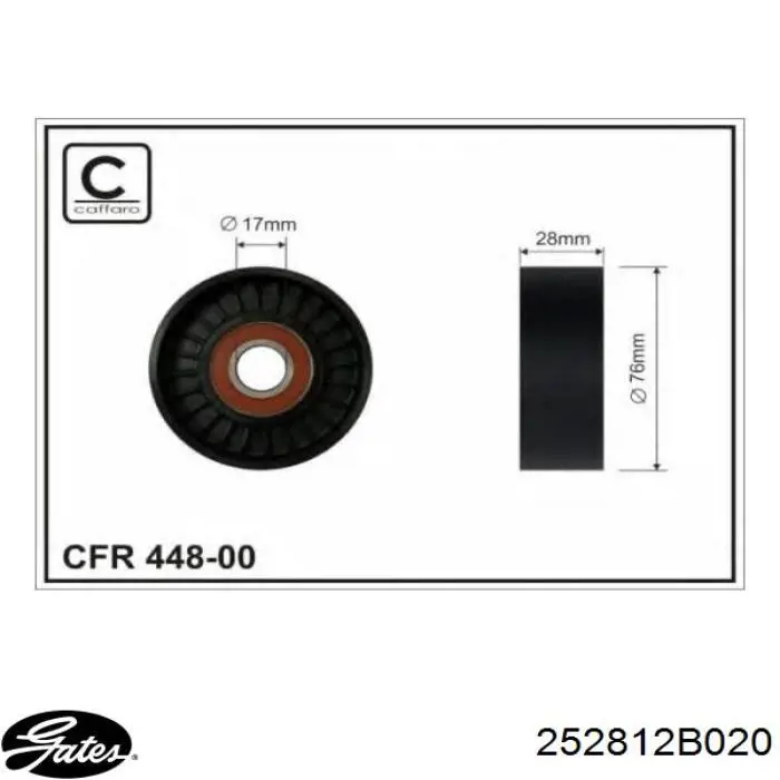 Роликовий модуль натяжителя ремня GMB 252812B010 цена, от 36.05 USD