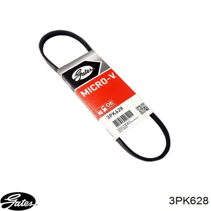 Купить 3PK628 Gates Ремень генератора
