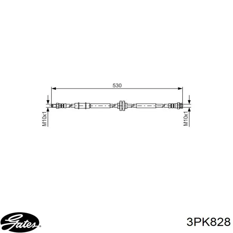 Купить 3PK828 Gates Ремень генератора