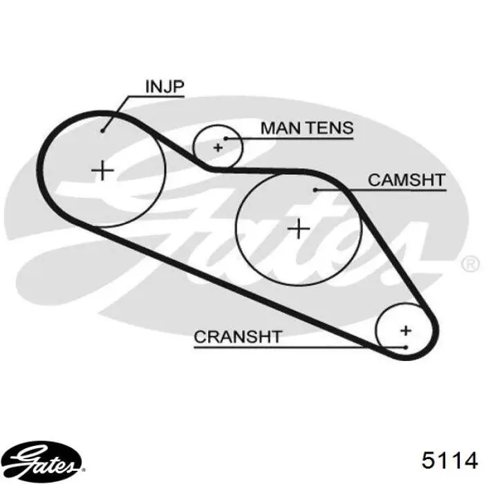 Correa distribucion 5114 Gates