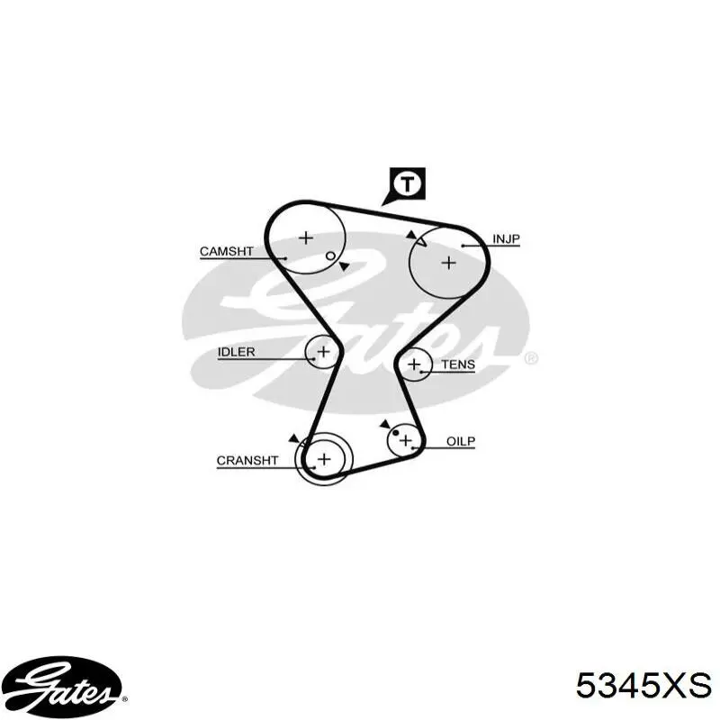 Ремень ТНВД Gates 5345XS цена, от 23.99 USD