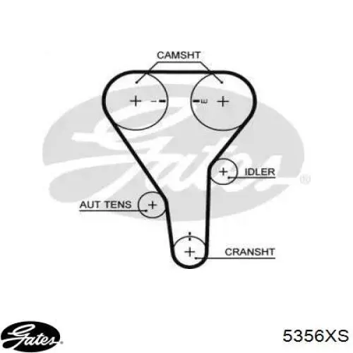 ГРМ ремни Gates 5356XS