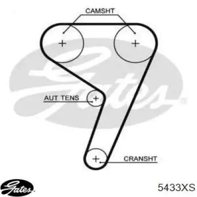 Зубчатый ремень Gates 5433XS цена, от 15.35 USD