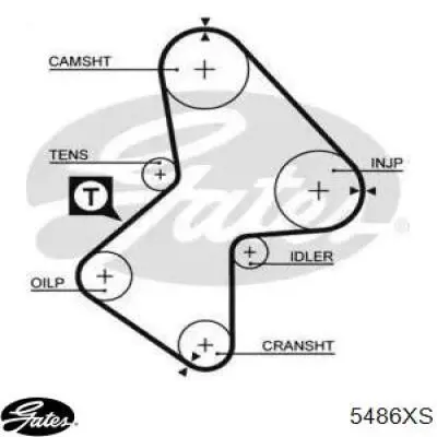 5486XS Gates Ремень двигателя