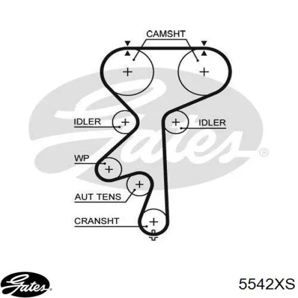 Зубчатый ремень Gates 5542XS цена, от 20.73 USD