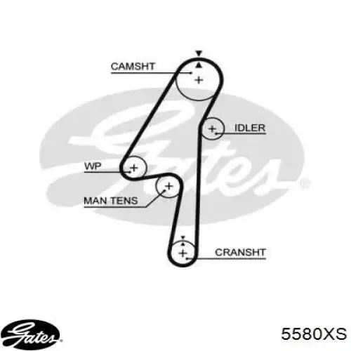Ремень ГРМ 5580XS Gates