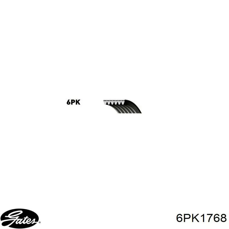 Купить 6PK1768 Gates Ремень генератора
