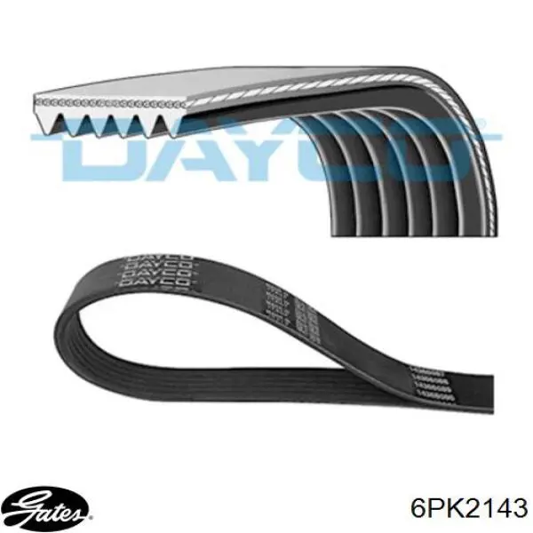 Ремень кондиционера Gates 6PK2143