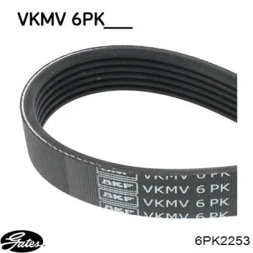Купить 6PK2253 Gates Ремень генератора