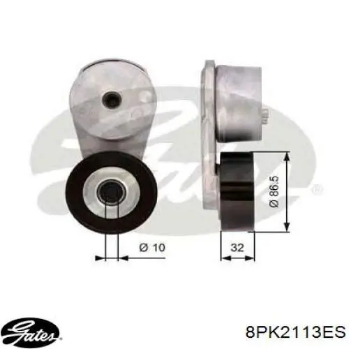 8PK2113ES Gates Поликлиновый ремень