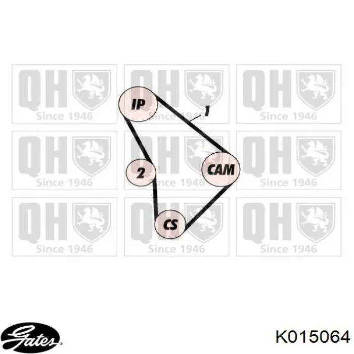 Комплект ГРМ K015064 Gates