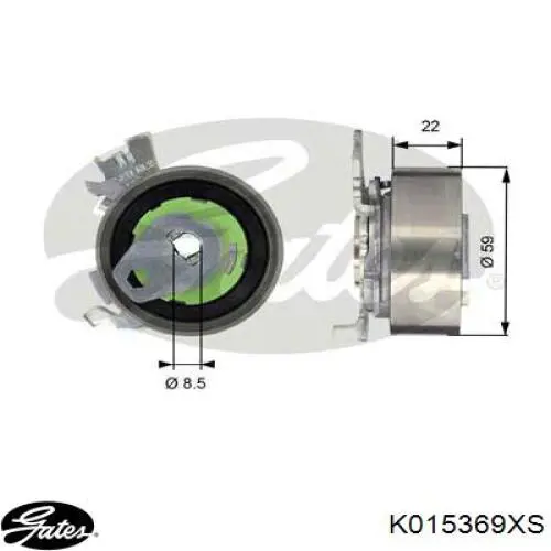 Ремень ГРМ, комплект Gates K015369XS