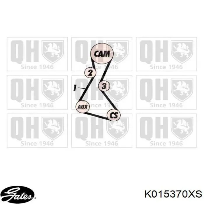 K015370XS Gates Комплект ремня ГРМ