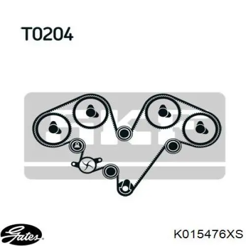 Комплект ремня ГРМ K015476XS Gates