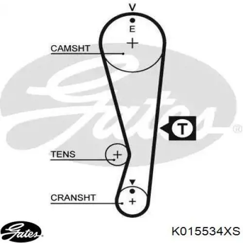 Kit correa de distribución K015534XS Gates