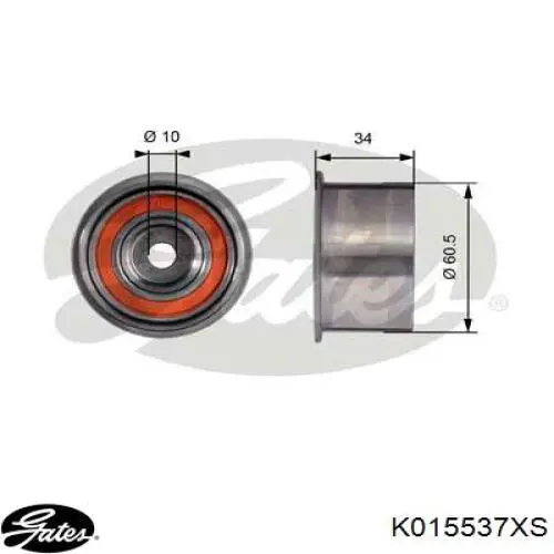 ГРМ ремни, комплект Gates K015537XS цена, от 158.06 USD