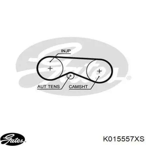 Ремень ГРМ, комплект Gates K015557XS