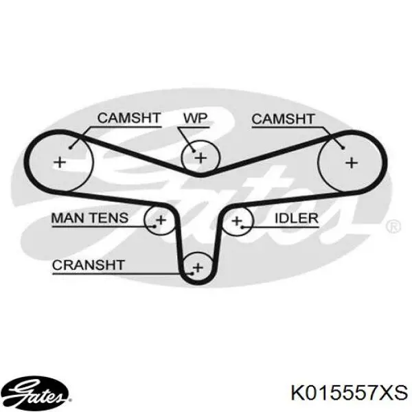 K015557XS Gates Комплект ремня ГРМ