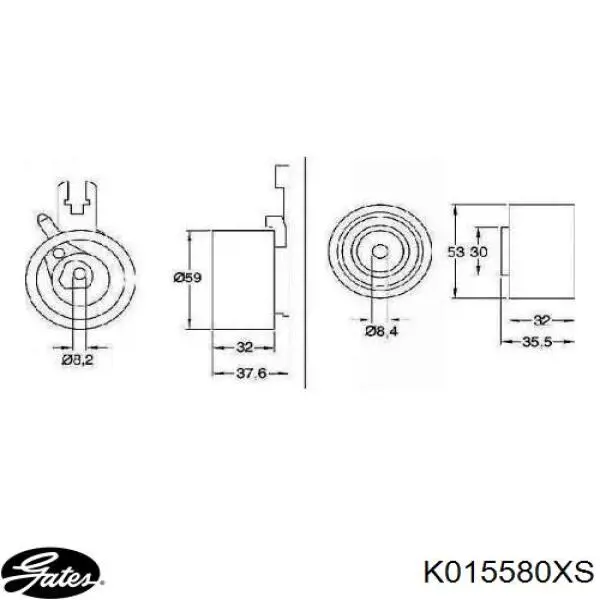 Купить K015580XS Gates Комплект ГРМ