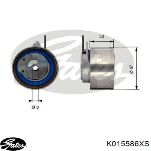 Ремінь ГРМ, комплект K015586XS Gates