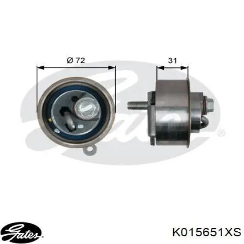 Ремень ГРМ, комплект Gates K015651XS