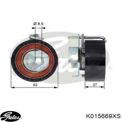 ГРМ ремни, комплект Gates K015669 цена, от 52.74 USD