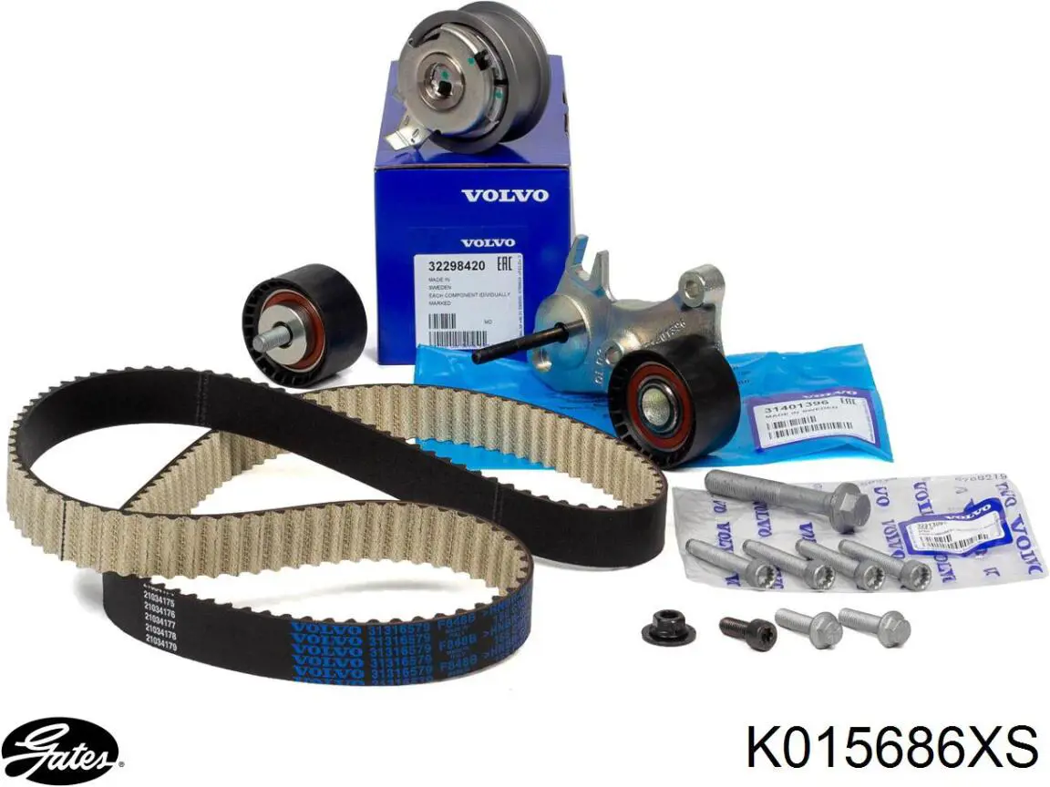 Ремень ГРМ, комплект Gates K015686XS