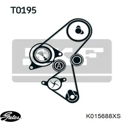ГРМ ремни, комплект Gates K015688XS цена, от 86.34 USD