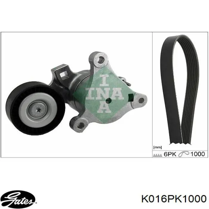 Купить K016PK1000 Gates Ремень приводной