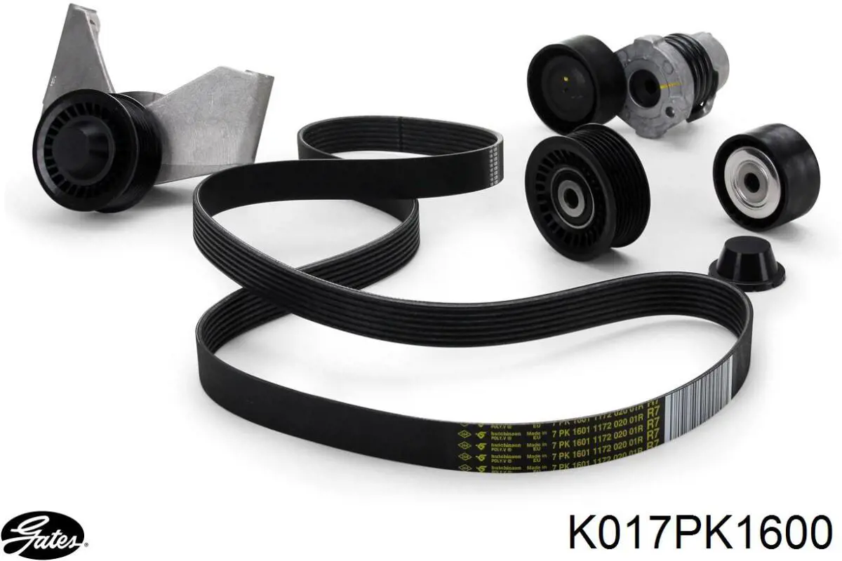 Kit de courroie d'accessoire - GATES - K017PK1600 - Dacia Renault