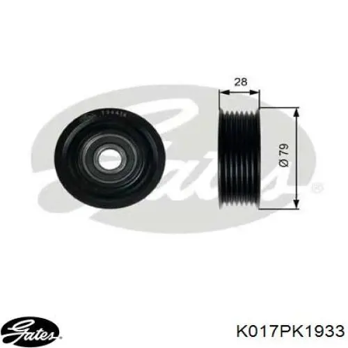 Ремень агрегатов приводной, комплект Gates K017PK1933 цена, от 99.42 USD