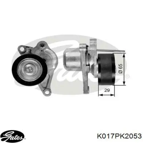 Ремень агрегатов приводной, комплект Gates K017PK2053 цена, от 87.47 USD