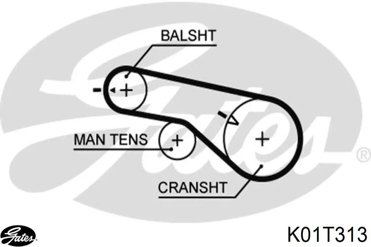Комплект ГРМ K01T313 Gates