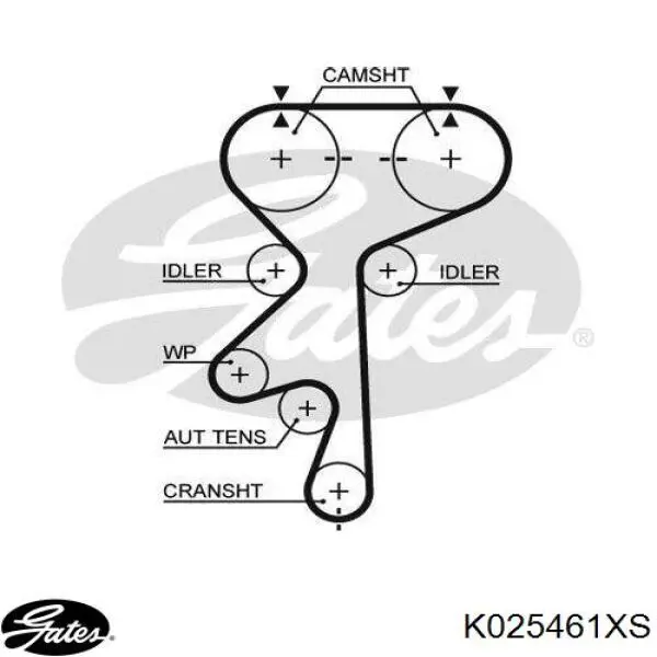 Купить K025461XS Gates Комплект ГРМ