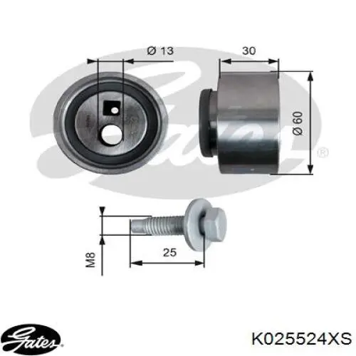 K025524XS Gates Комплект ремня ГРМ