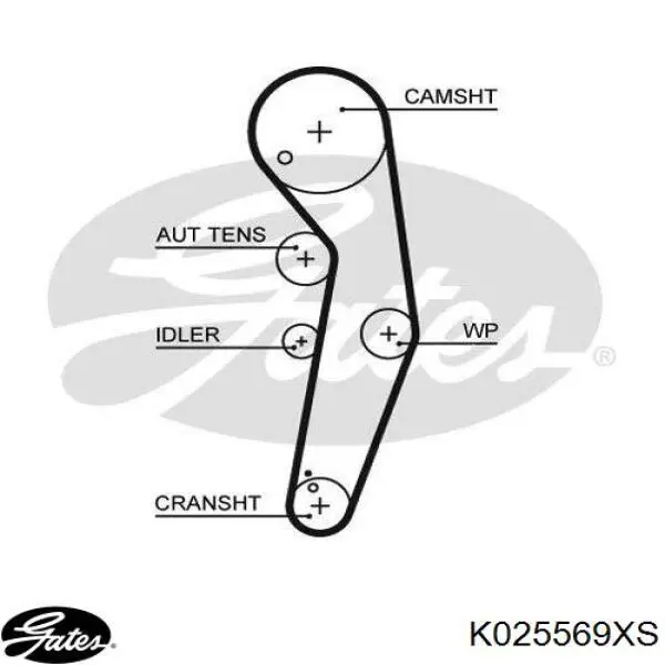 Купить K025569XS Gates Комплект ГРМ