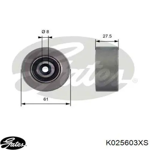 Комплект ГРМ K025603XS Gates