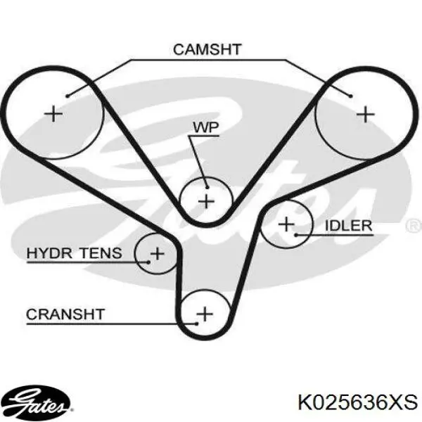 Купить K025636XS Gates Комплект ГРМ