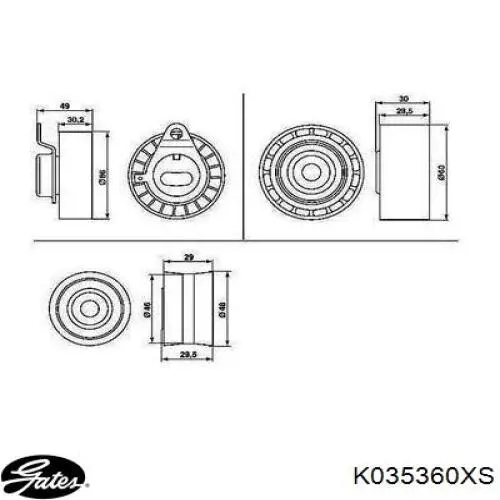 Купить K035360XS Gates Комплект ГРМ