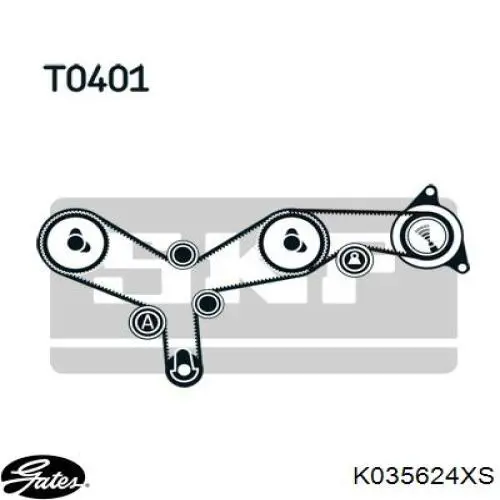Комплект ГРМ K035624XS Gates