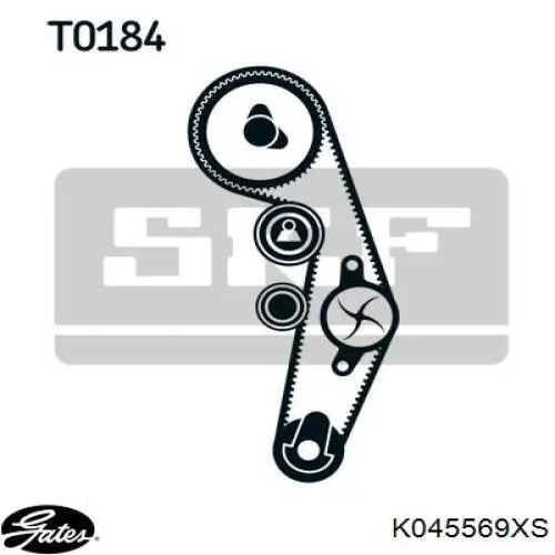 Комплект ГРМ K045569XS Gates