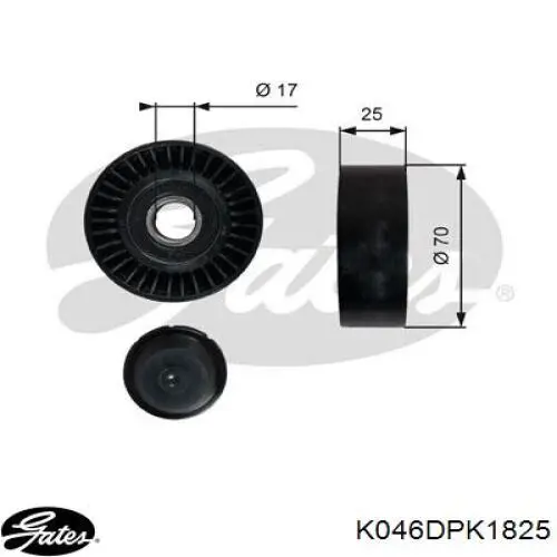 Купить K046DPK1825 Gates Ремень приводной