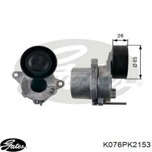 Купить K076PK2153 Gates Ремень приводной