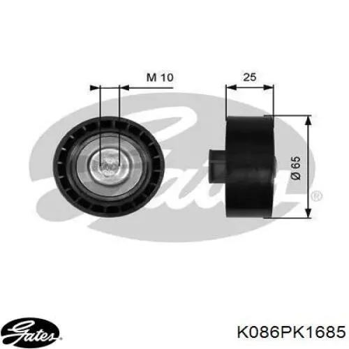 Ремень генератора K086PK1685 Gates