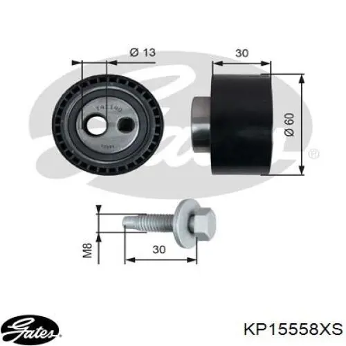 Комплект ремня ГРМ KP15558XS Gates